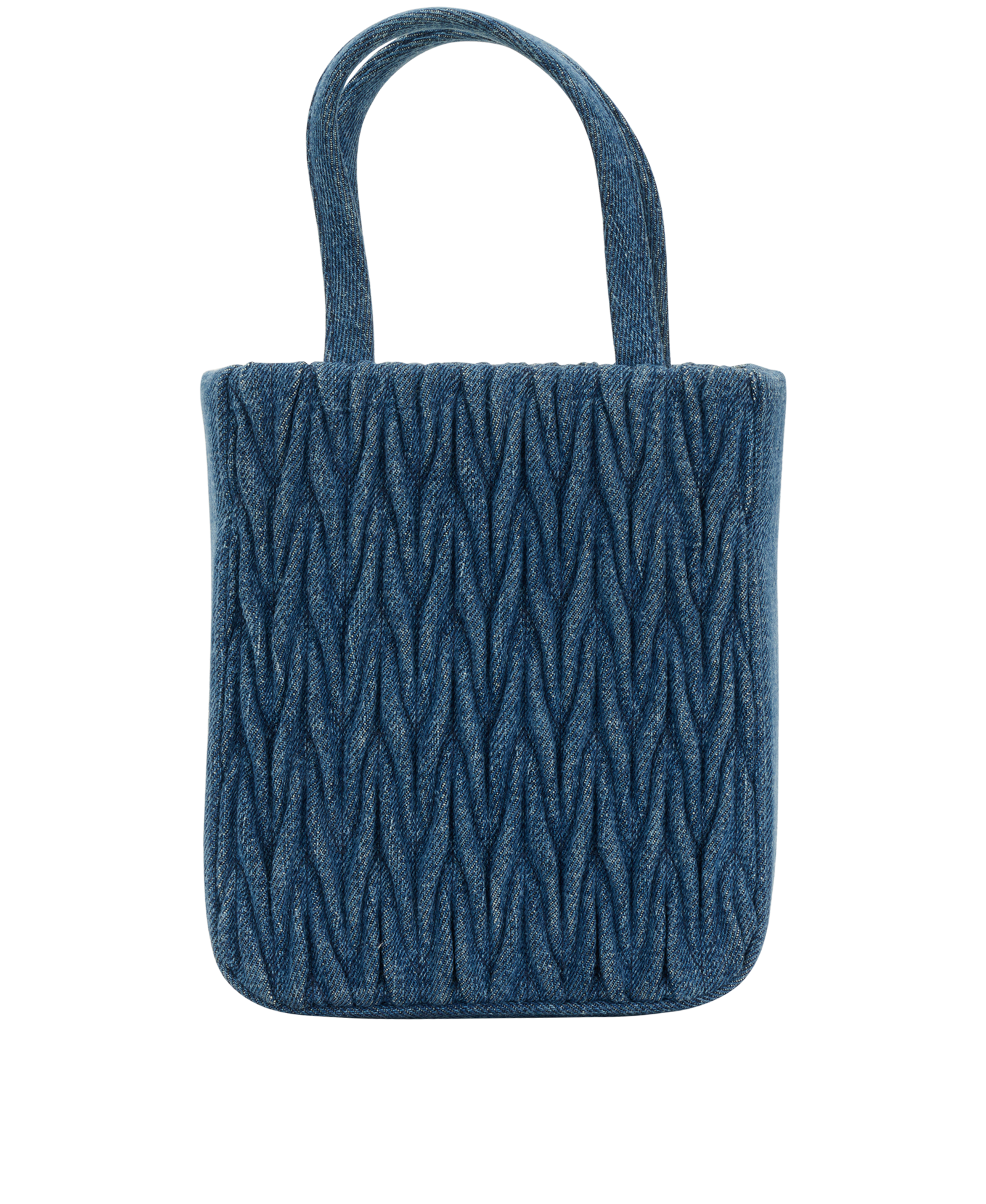Denim Matelasse Crossbody, &pound;750, Handbags, Blue, Canvas, Back view